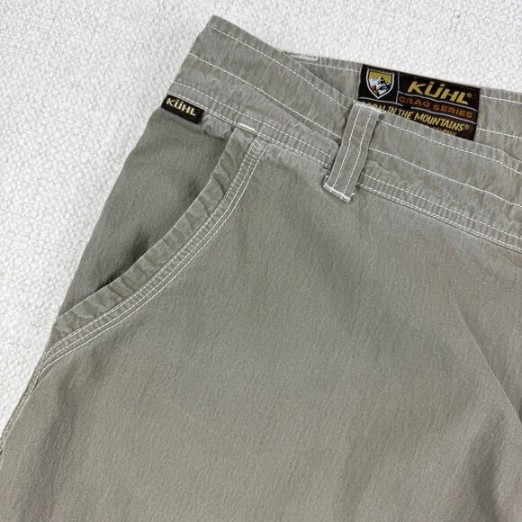 Kuhl Men's Crag Series Cargo Pocket Green Outdoor Hiking Utility Work Shorts 34 - Picture 3 of 15